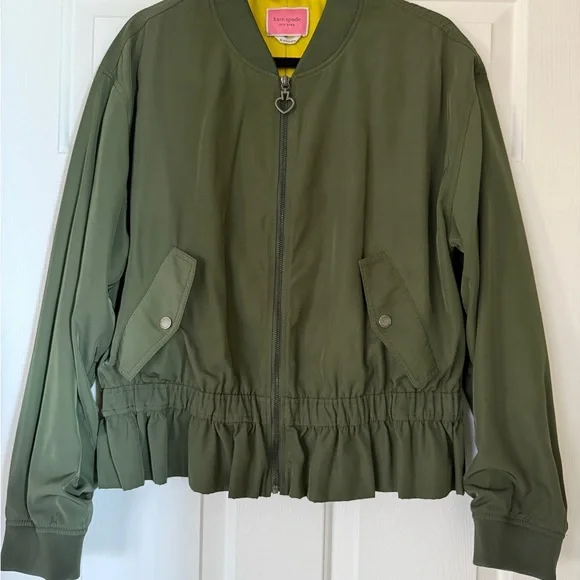 Kate Spade Olive Bomber Jacket - Picture 3 of 5